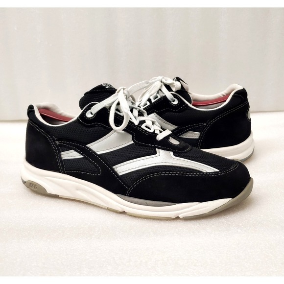 SAS Women's Tour Mesh shoes Tour Mesh Black Silver Comfort Walking Shoes size 9 - Picture 1 of 11